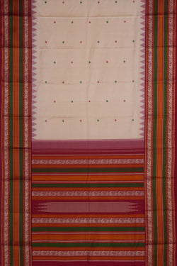 Image of Cream South Silk Saree