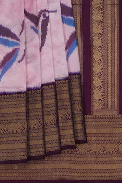 Image of Pochampally Silk Pink Saree