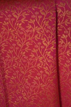 Image of Kanchipattu Brocade Coral Pink Saree