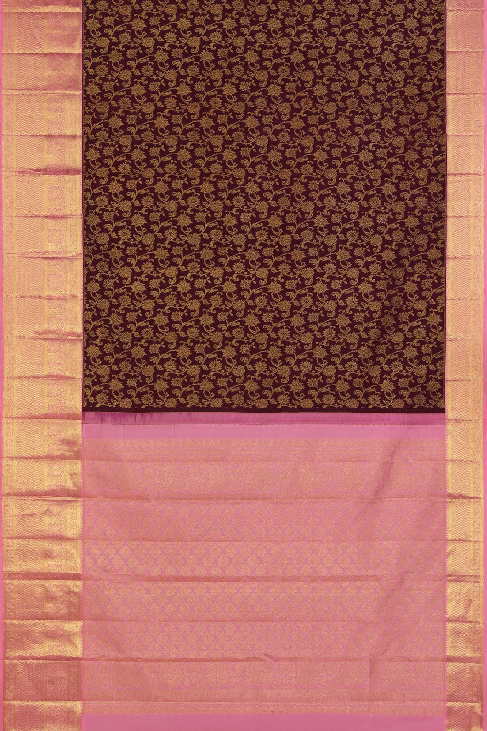 Image of Kanchipattu Brocade Violet Saree
