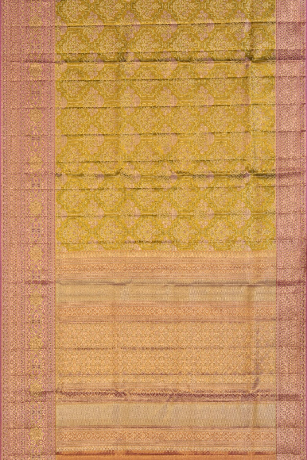 Image of Gold Tissue Brocade Kanchipattu Saree