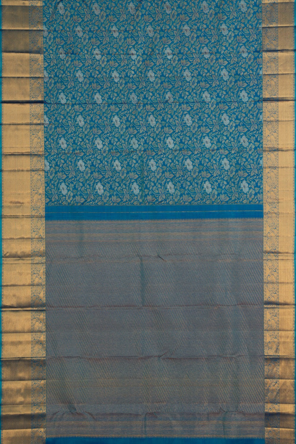 Image of Kanchipattu Brocade Blue Saree