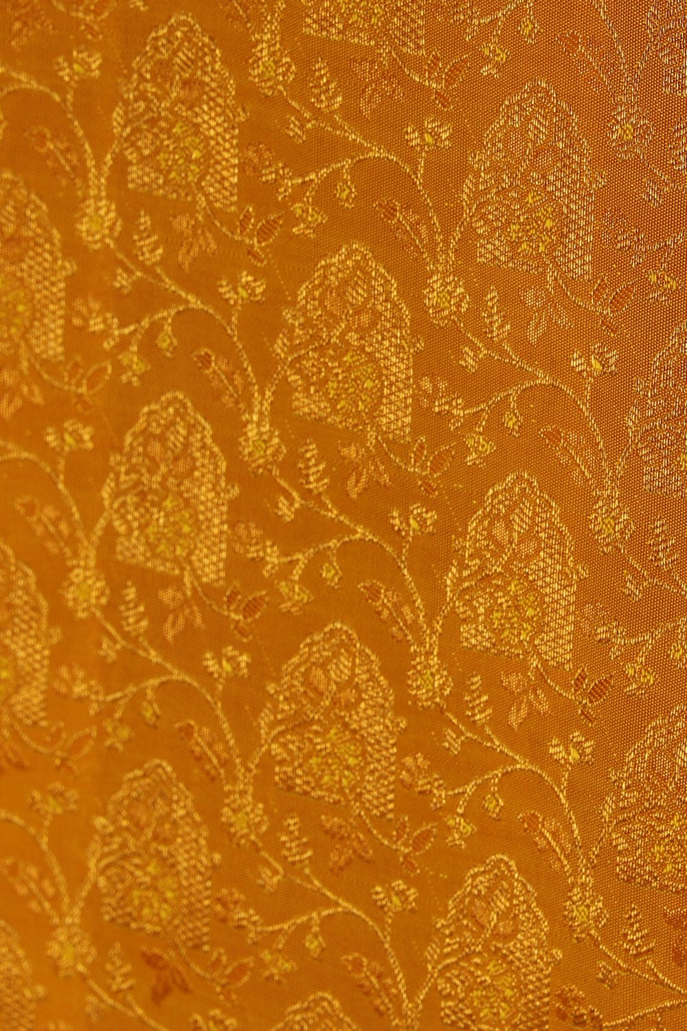 Mustard Brocade Kanchipattu Saree