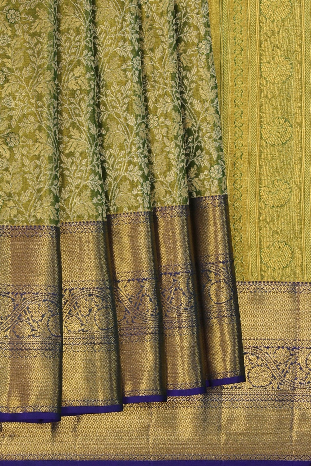 Image of Green Brocade Kanchipattu Saree