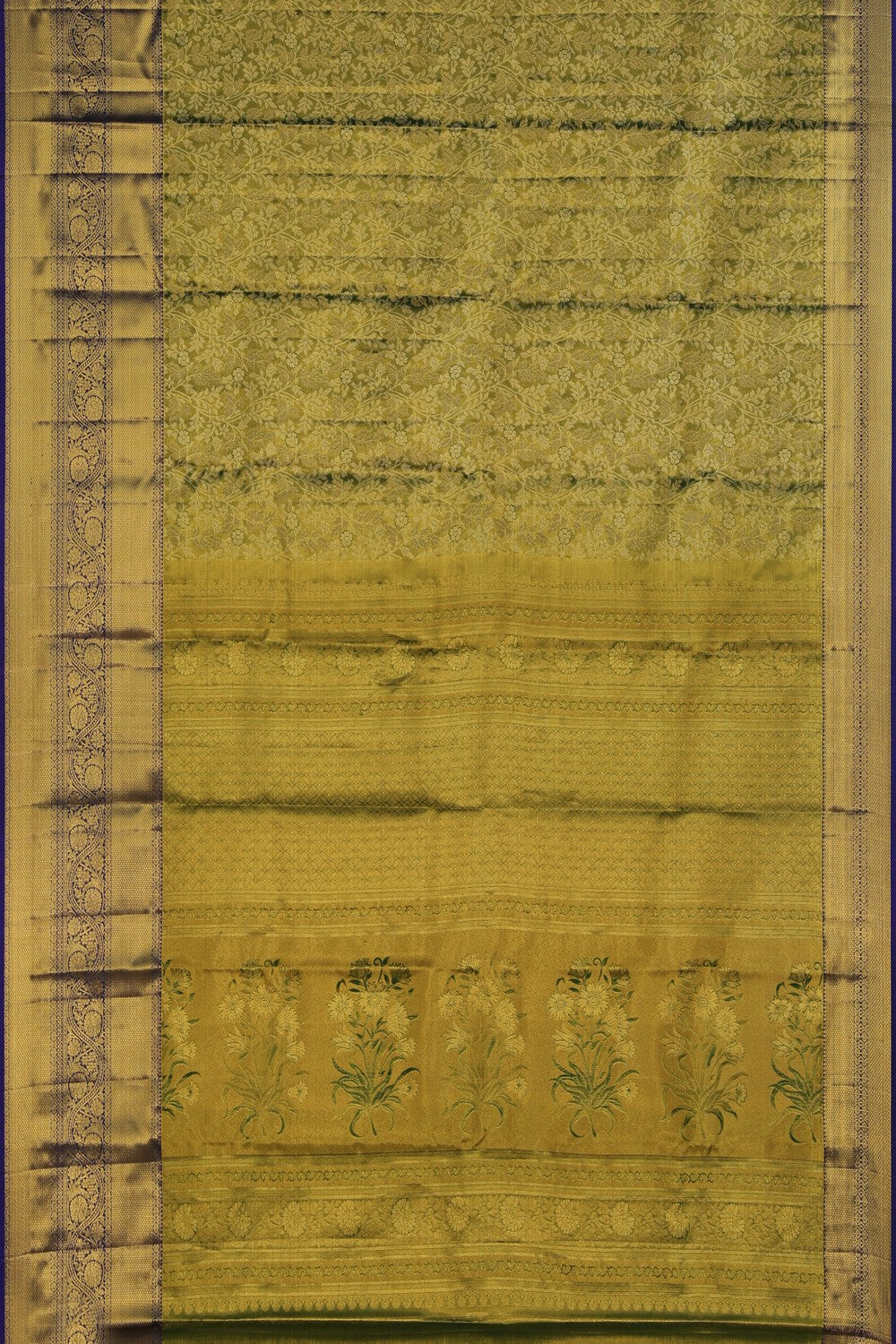Image of Green Brocade Kanchipattu Saree