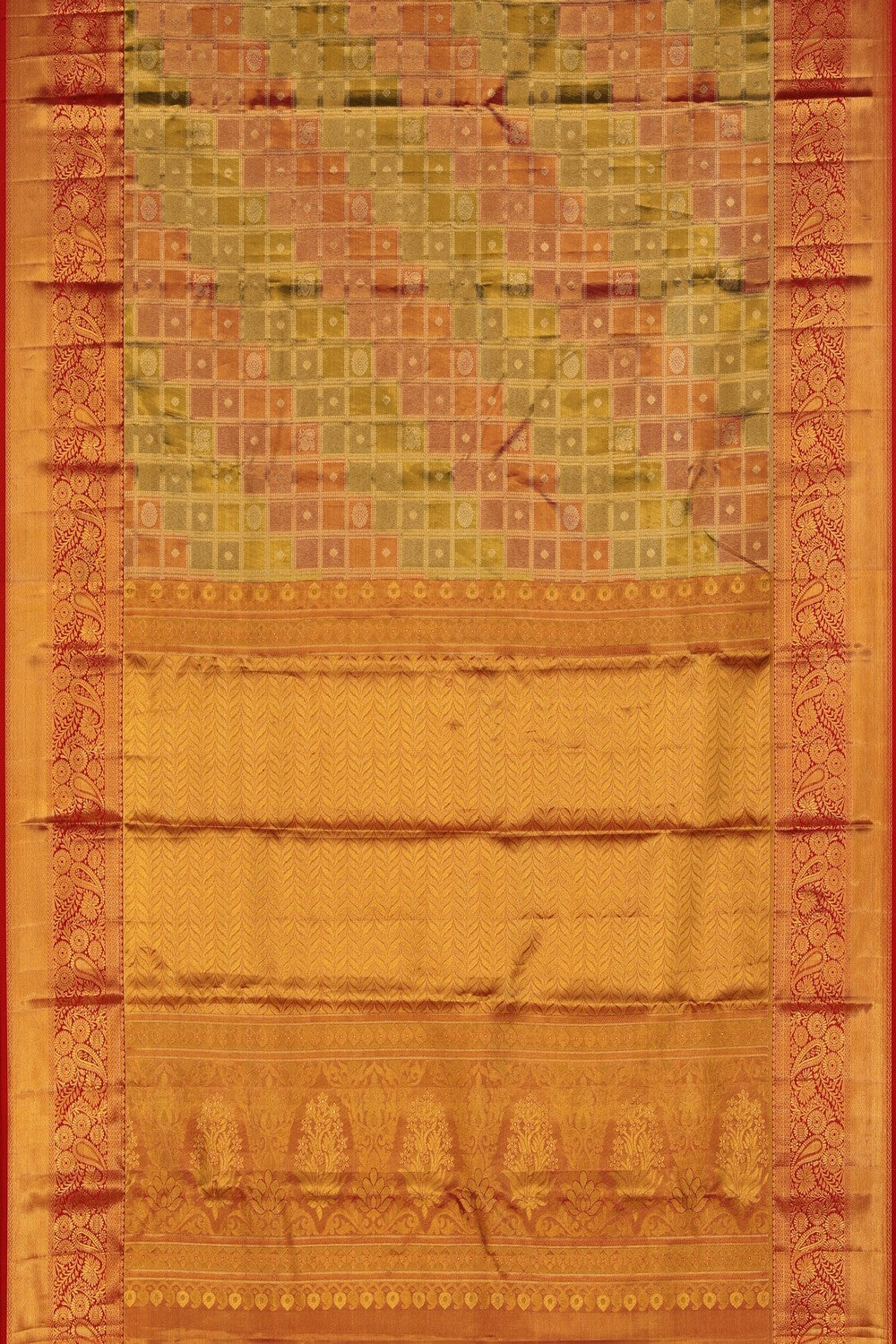 Image of Gold Tissue Brocade Kanchipattu Saree