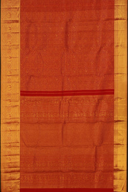 Image of Red Brocade Kanchipattu Saree