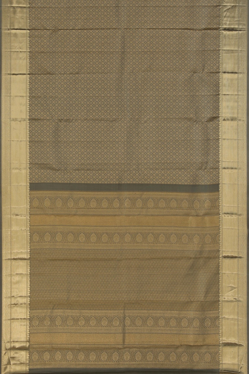 Image of Kanchipattu Brocade Grey Saree