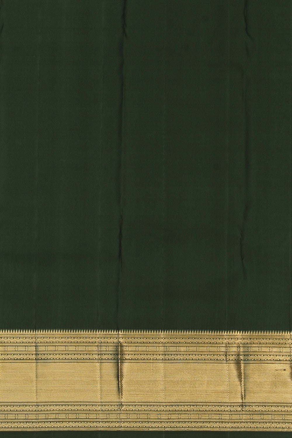 Image of Moss Green Geometric Brocade Kanchipattu Saree