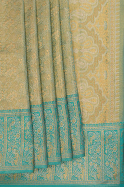 Image of Kanchipattu Tissue Brocade Gold Saree