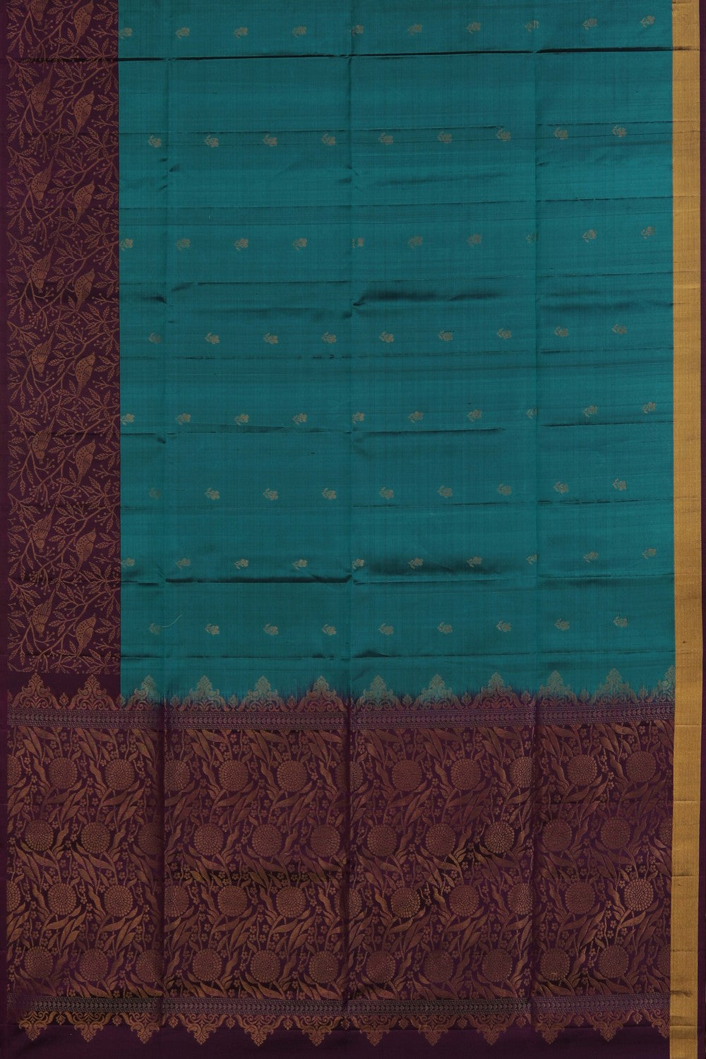 Teal Blue South Silk Saree