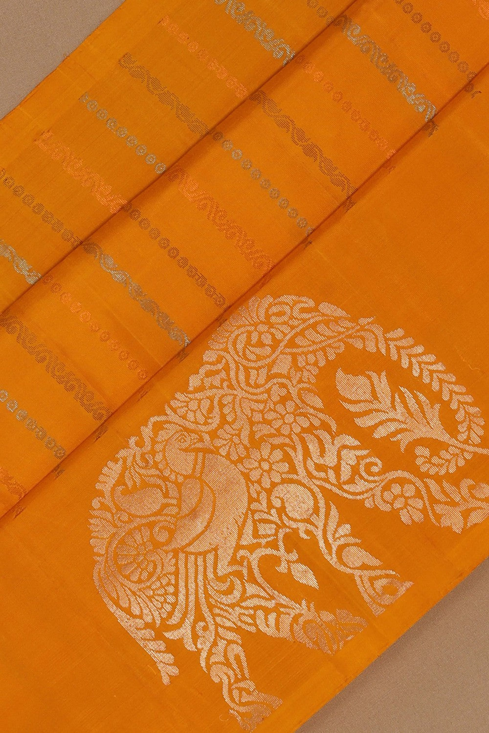 Image of Yellow South Silk Saree