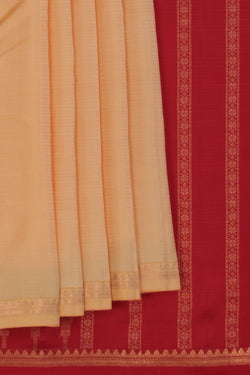 Image of Cream South Silk Saree