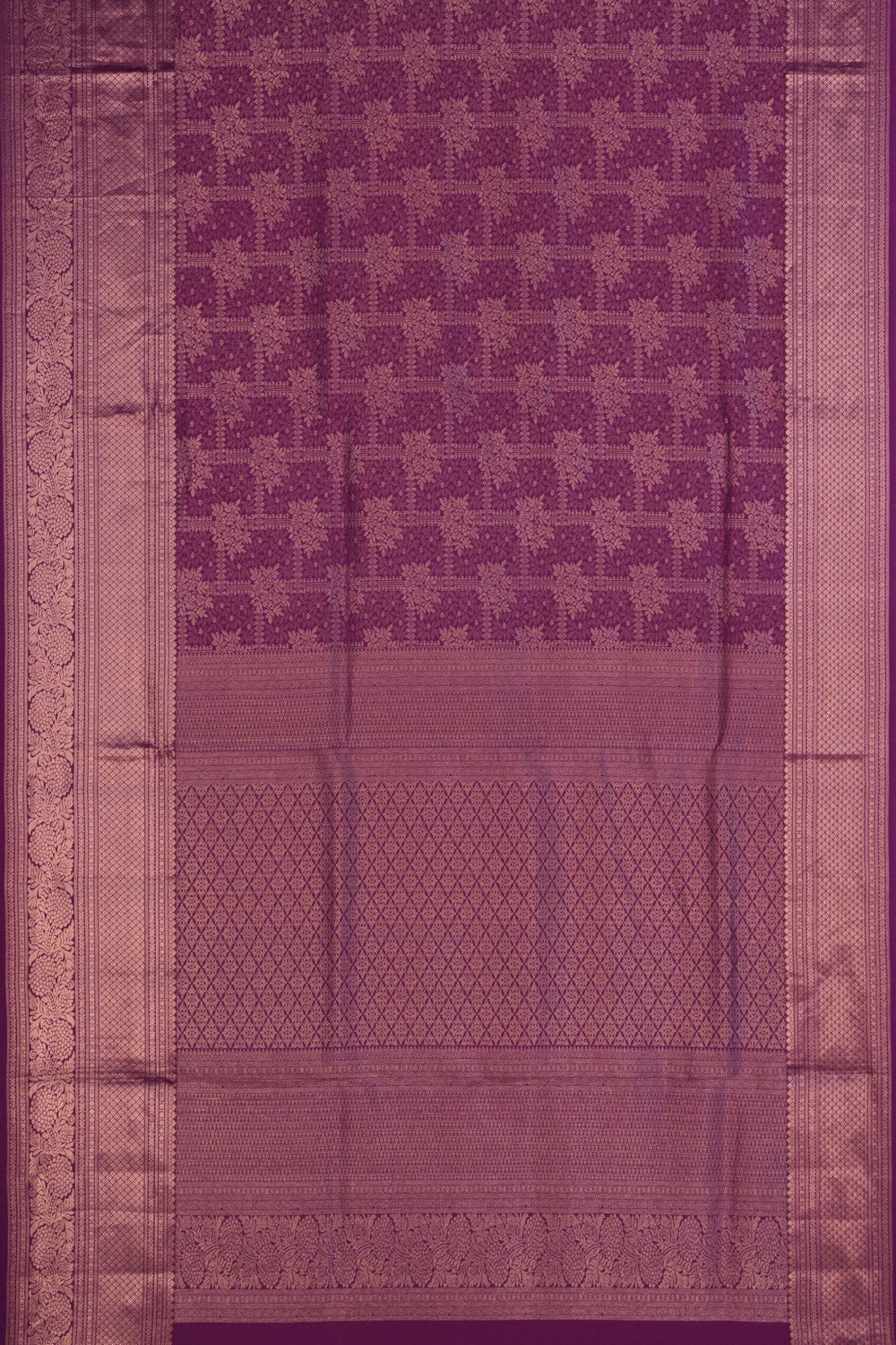 Purple South Silk Saree