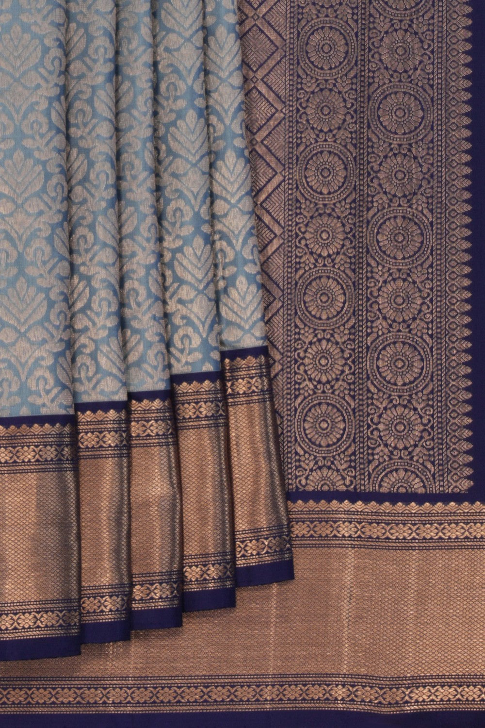 Image of Grey South Silk Saree