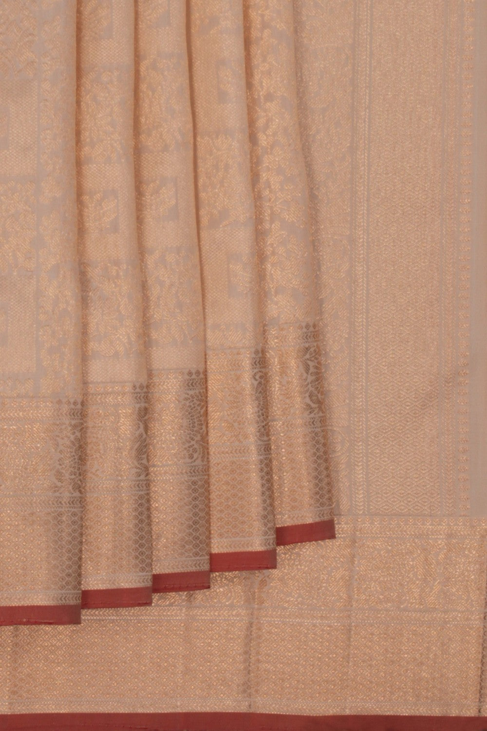 Image of Off-White South Silk Saree