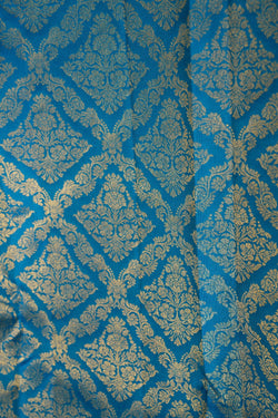 Image of Kanchipattu Brocade Blue Saree