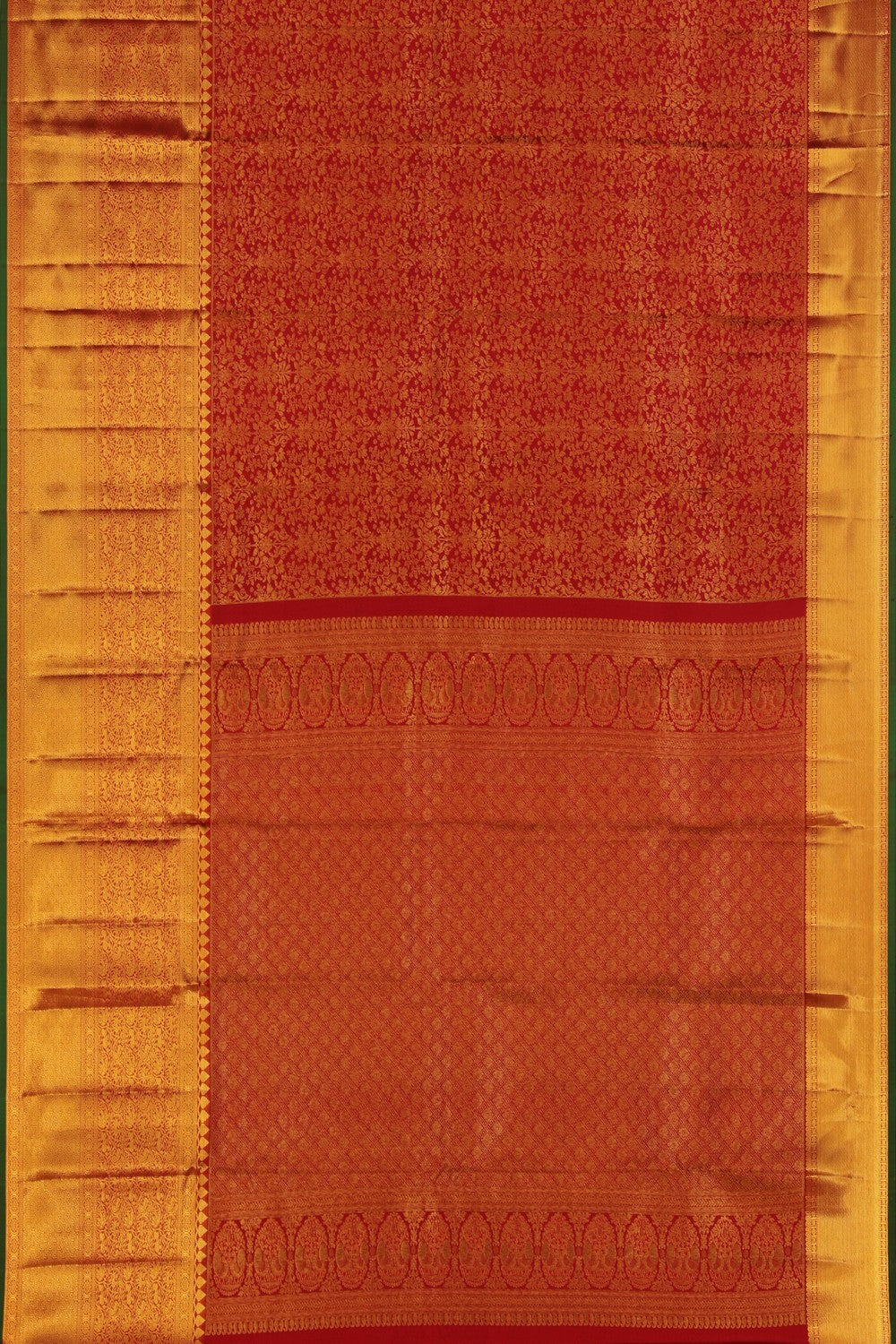 Red Brocade Kanchipattu Saree