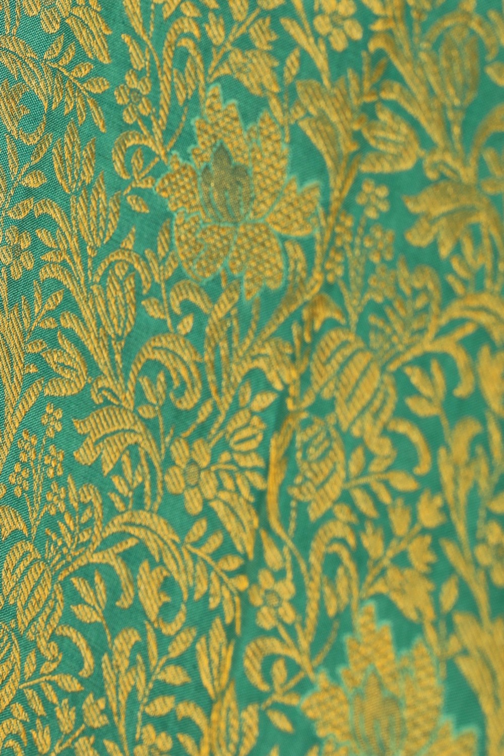 Image of Sea Green Brocade Kanchipattu Saree