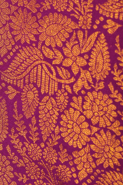 Image of Regal Purple Brocade Kanchipattu Saree
