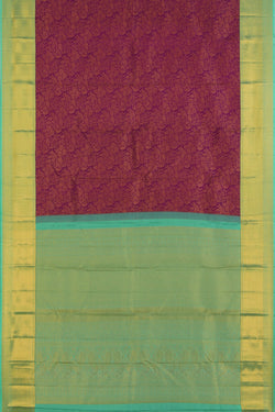 Image of Regal Purple Brocade Kanchipattu Saree