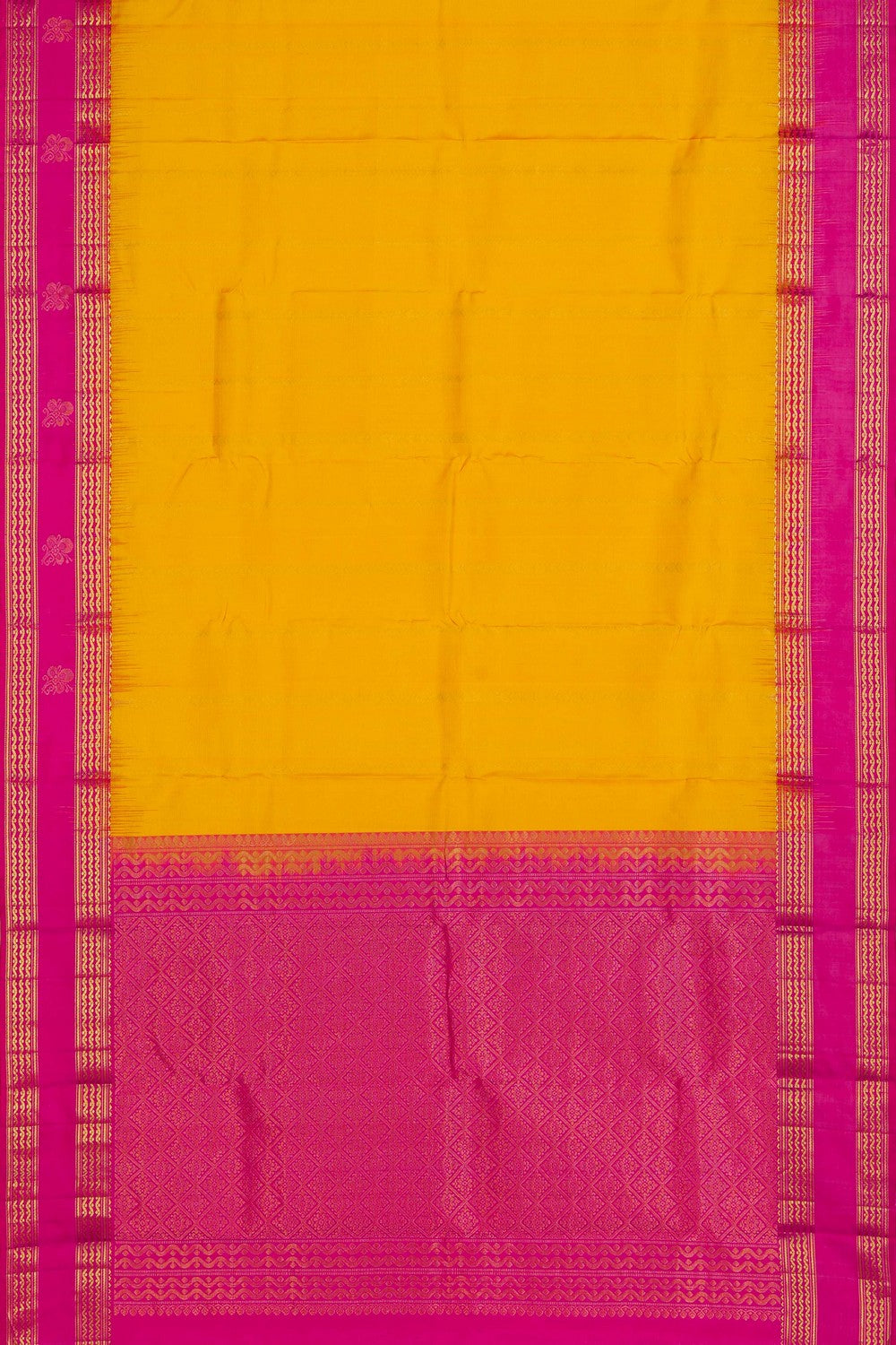 Image of South Silk Yellow Saree