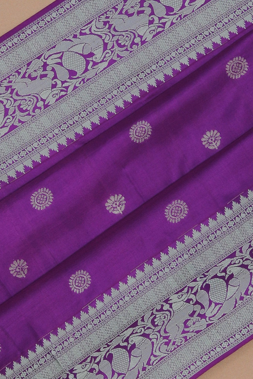 South Silk Purple Saree
