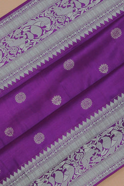 Image of South Silk Purple Saree