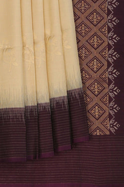 Image of South Silk Off-White Saree