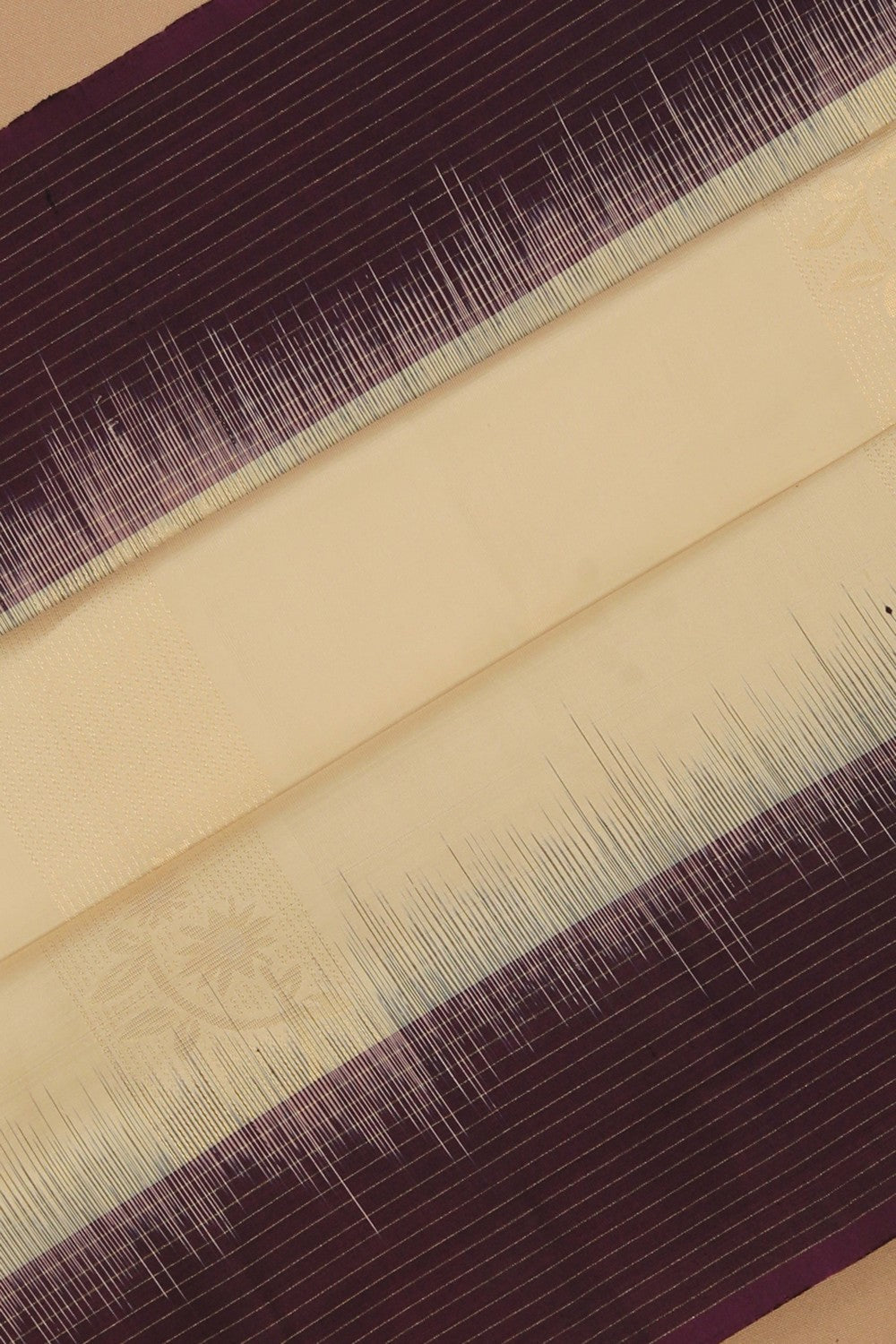 South Silk Off-White Saree