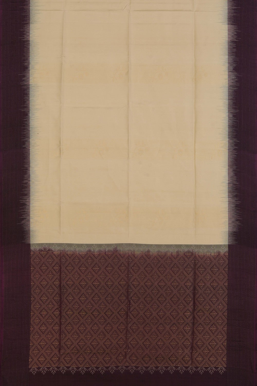 South Silk Off-White Saree