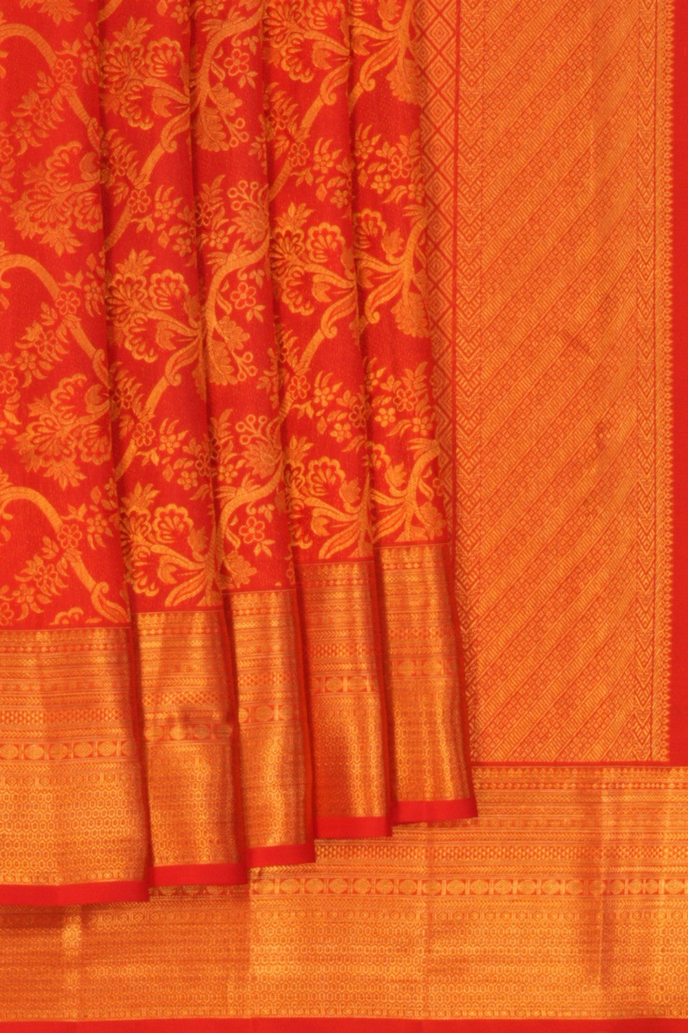 Kanchipattu Brocade Red Saree