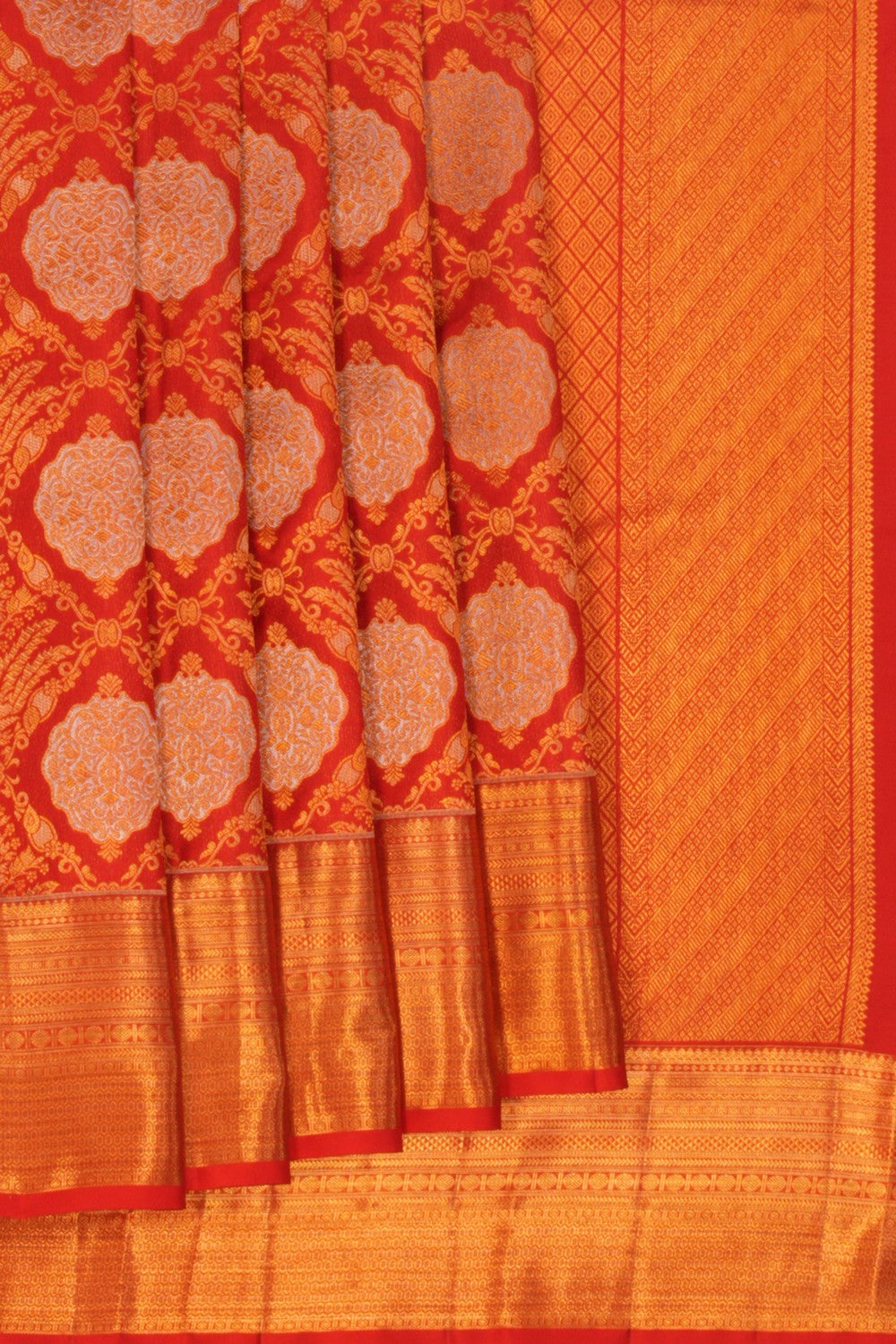 Kanchipattu Brocade Red Saree