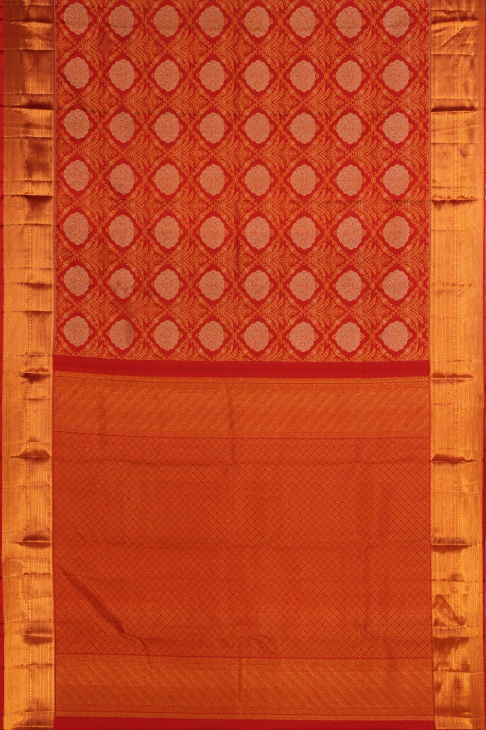 Kanchipattu Brocade Red Saree