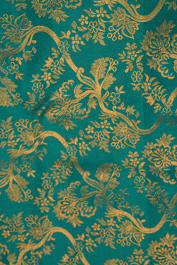 Image of Kanchipattu Brocade Teal Green Saree