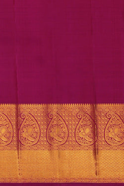 Image of Kattam Pattern Kanchipattu Purple Saree