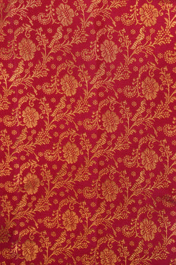 Image of Pink Floral Brocade Kanchipattu Saree