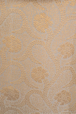 Image of Off-White Brocade Kanchipattu Saree