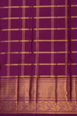 Image of Kattam Pattern Kanchipattu Red Saree
