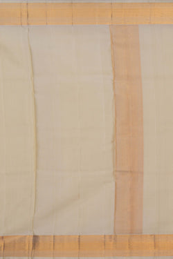 Image of Kanchi Silk Cream Dhoti With Kanduva (8 X 4)