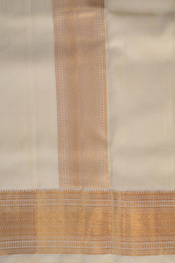 Image of Kanchi Silk Cream Dhoti With Kanduva (8 X 4)