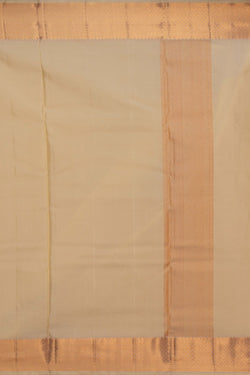 Image of Kanchi Silk Cream Dhoti With Kanduva (8 X 4)