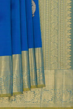 Image of Kanchi Silk Blue Saree