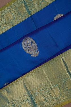 Image of Kanchi Silk Blue Saree