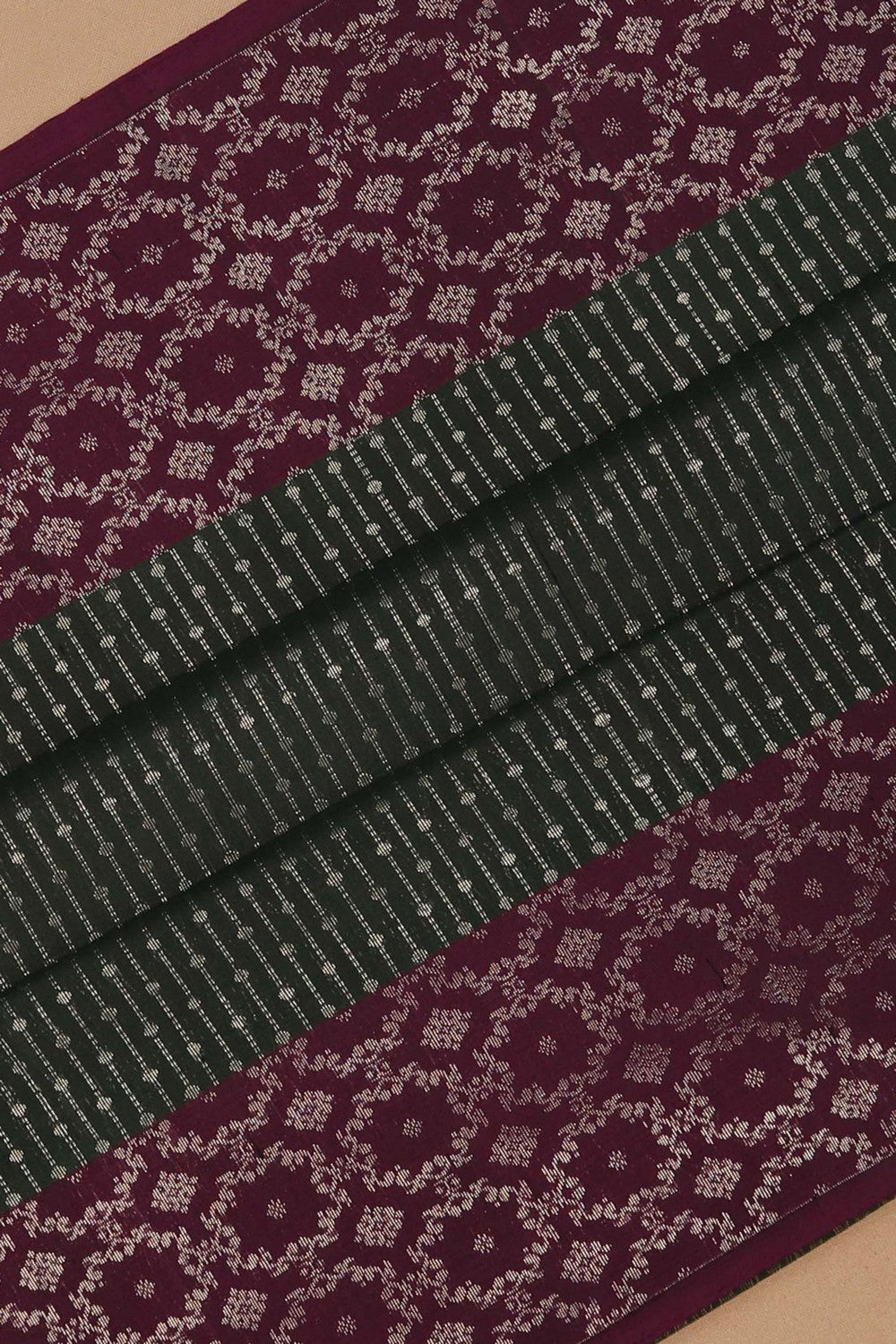 Image of South Silk Bottle Green Saree