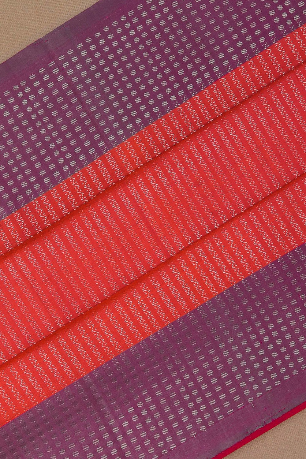 Image of South Silk Coral Pink Saree