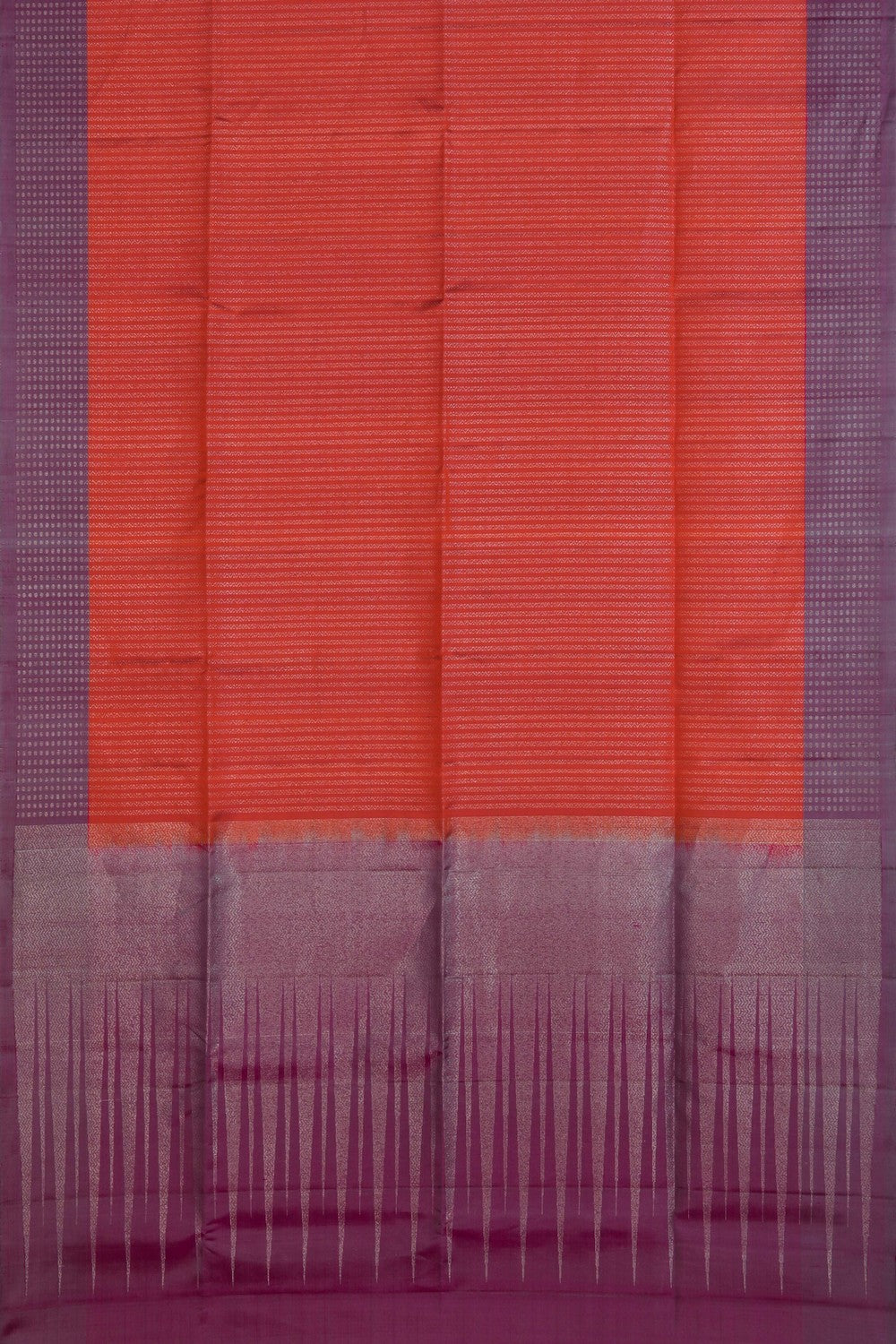 South Silk Coral Pink Saree