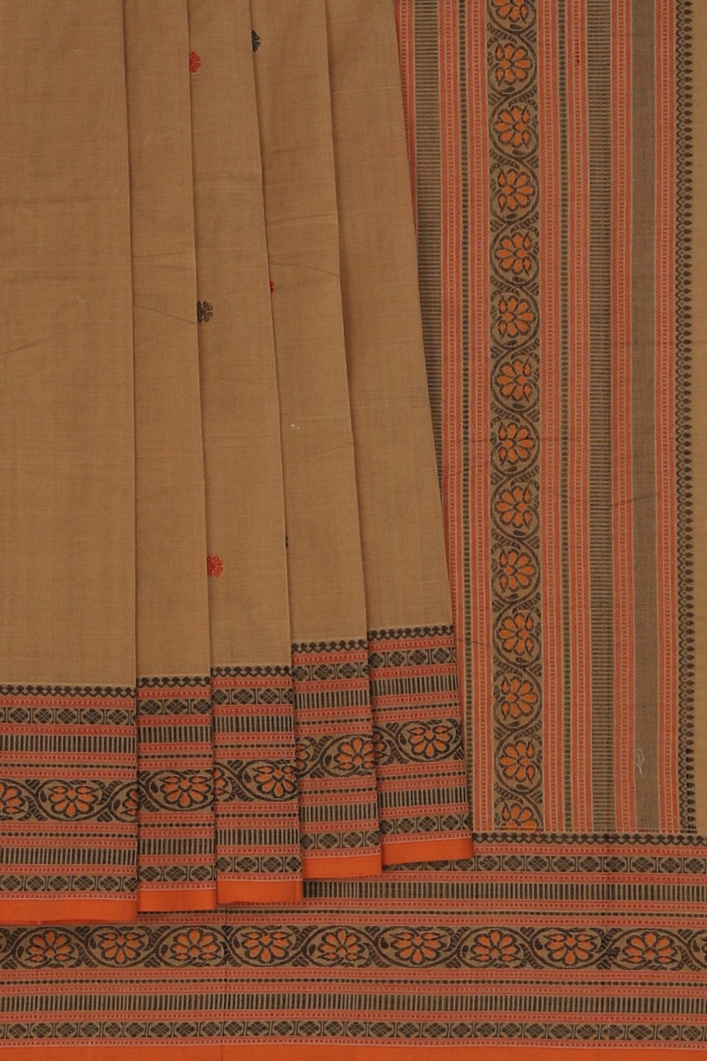 Image of South Cotton Beige Saree