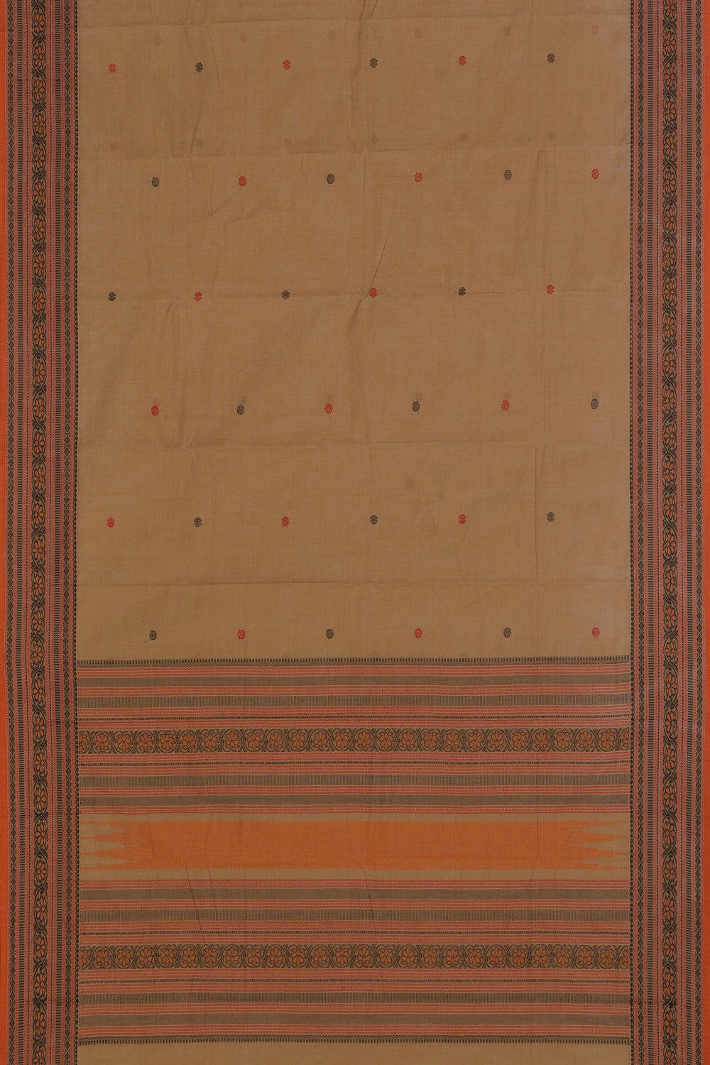 Image of South Cotton Beige Saree