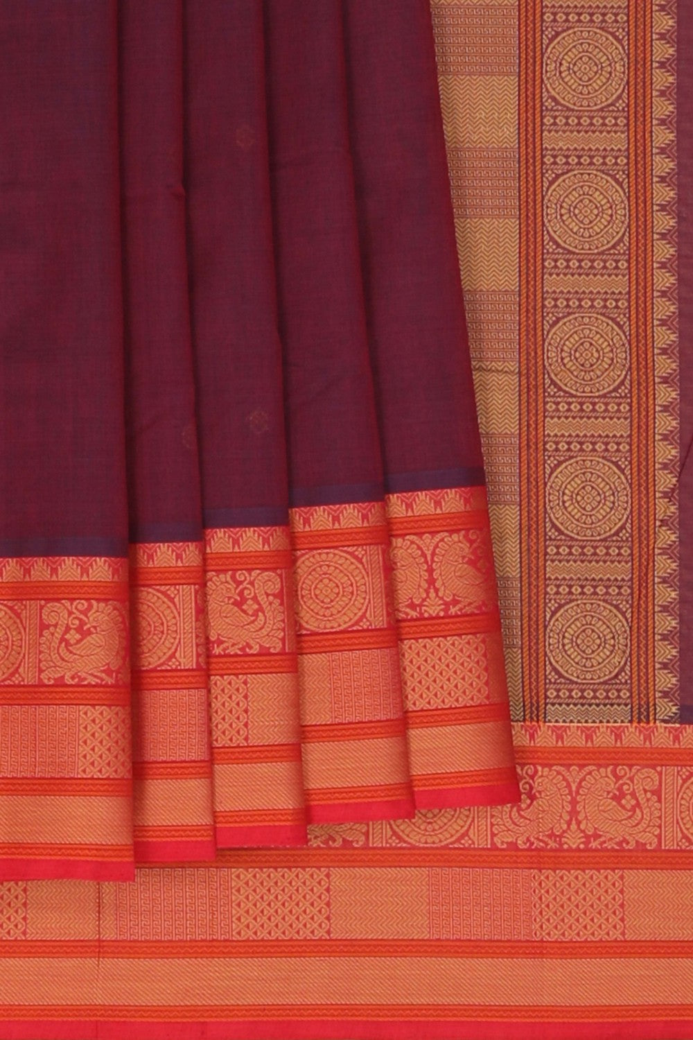 South Cotton Violet Saree